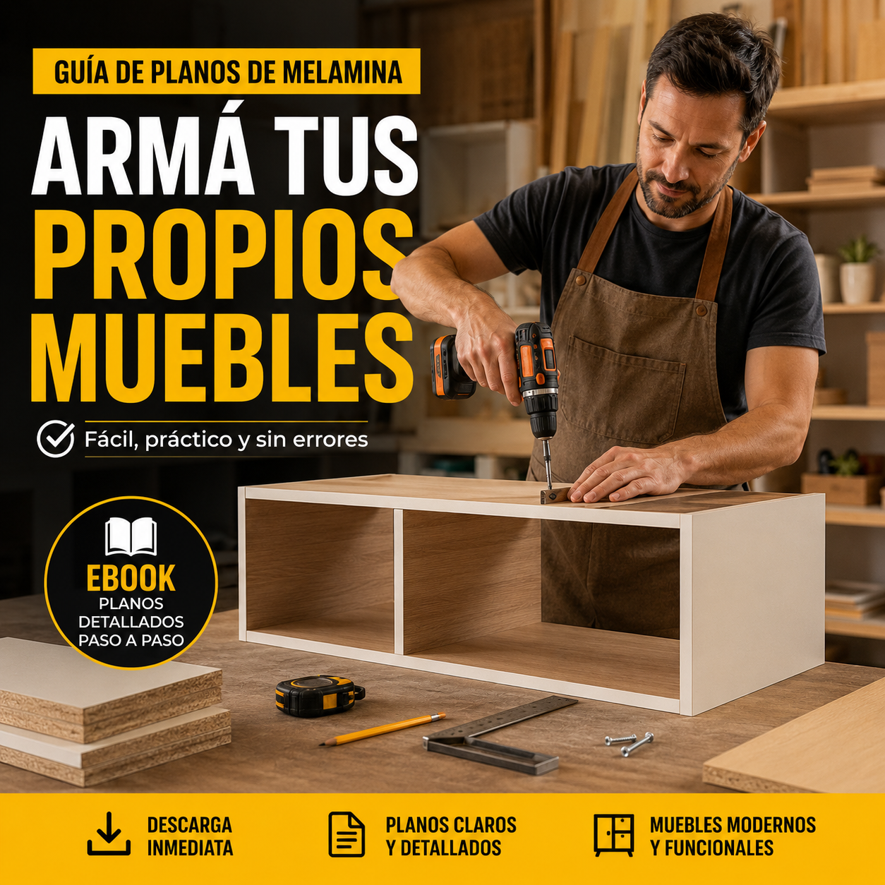+ 1000 PLANOS DE MUEBLES DE MELAMINA